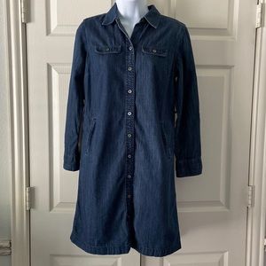Talbots Denim Dress Long Sleeve Size 4P